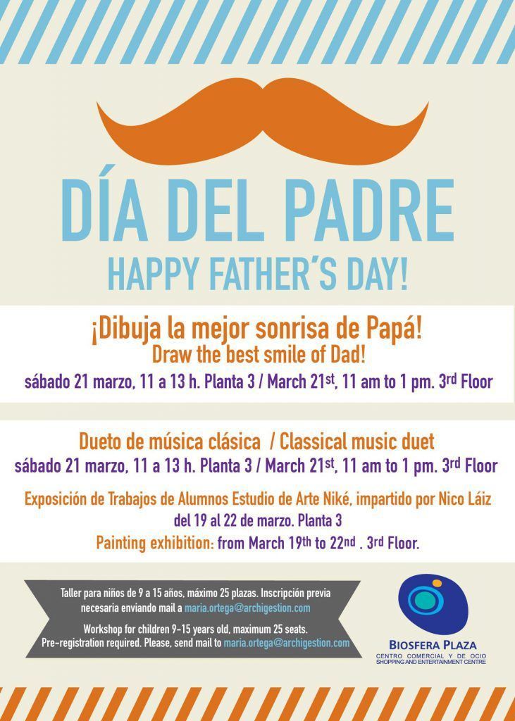 Exposición de pintura por el Día del Padre en el Centro Comercial Biosfera Plaza (Del 19 al 25 de marzo)