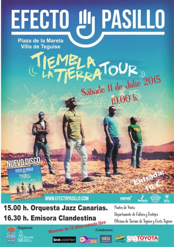 Concierto de Efecto Pasillo en Lanzarote (Sábado, 11 de julio)