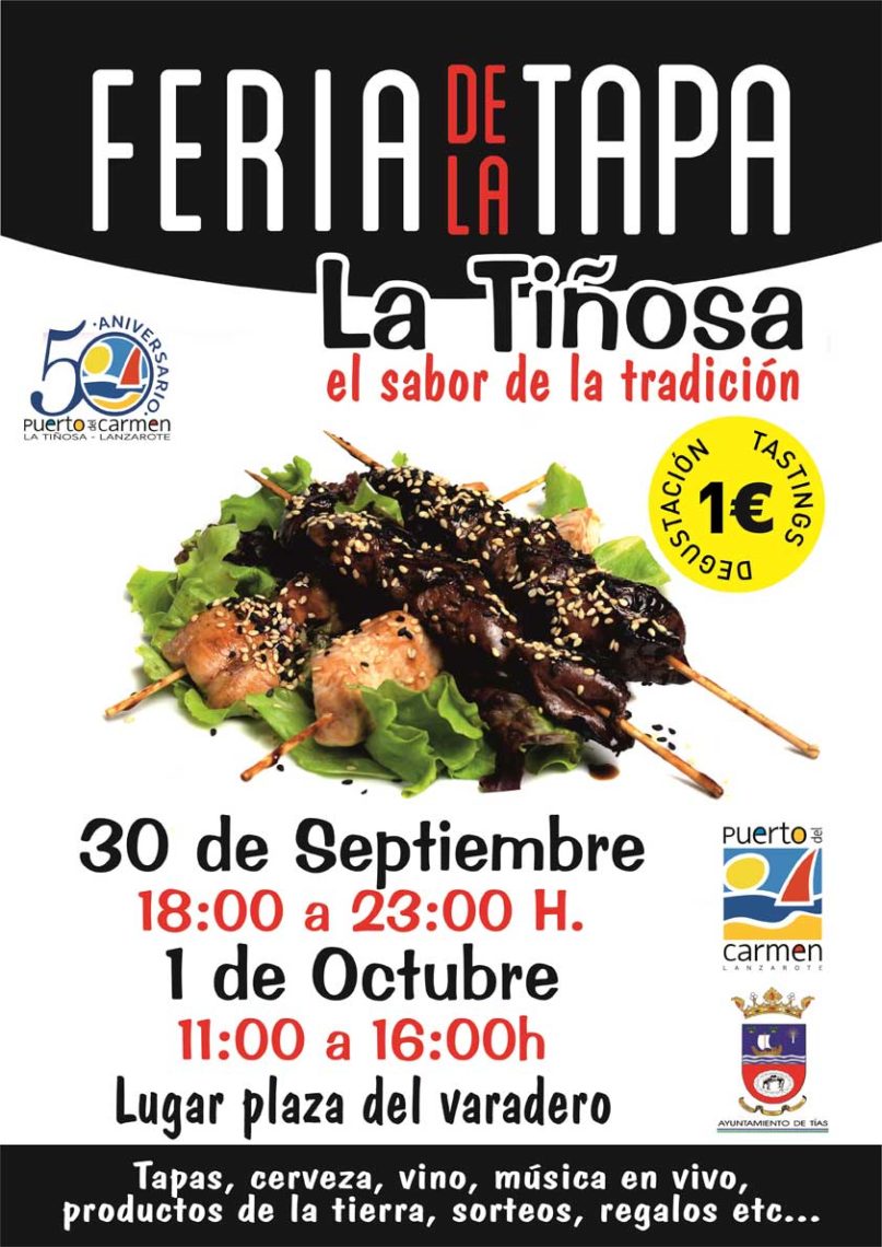 Feria de La Tapa El Sabor de La Tradición en Puerto del Carmen (Sábado, 30 de septiembre y Domingo, 01 de octubre)