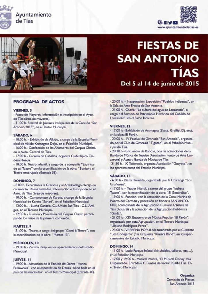 Fiestas de San Antonio Tías 2015 (Del 05 al 14 de junio)