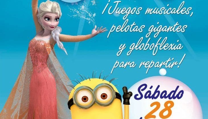 evento infantil Minion y Elsa de Frozen en el Biosfera