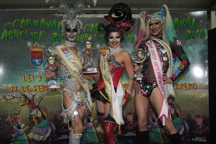 ganadora noa y primera y seguna gala drag queen carnaval arrecife 2018_1
