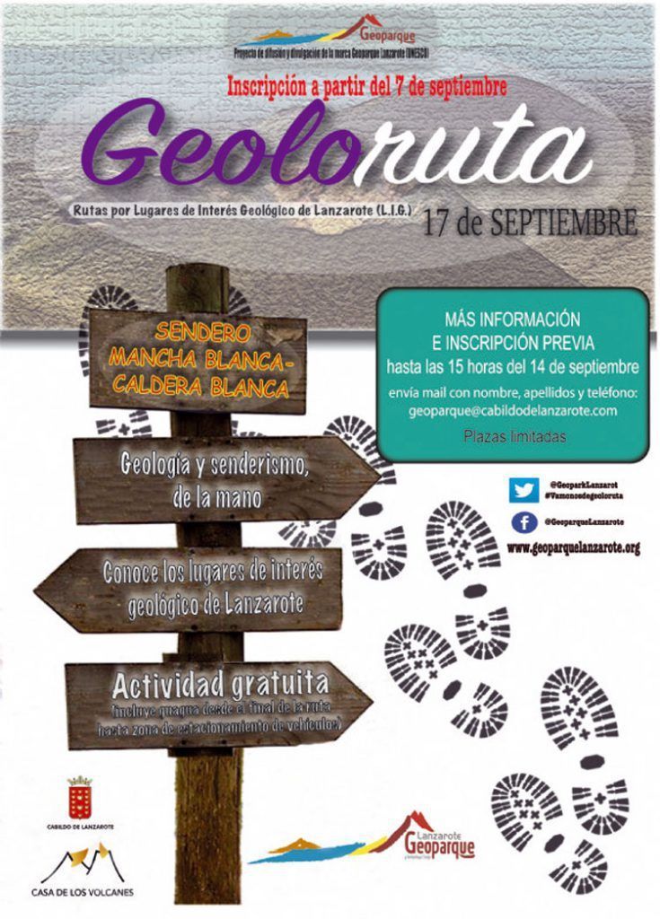 Geoloruta gratuita por el municipio de Tinajo (Sábado, 17 de septiembre)