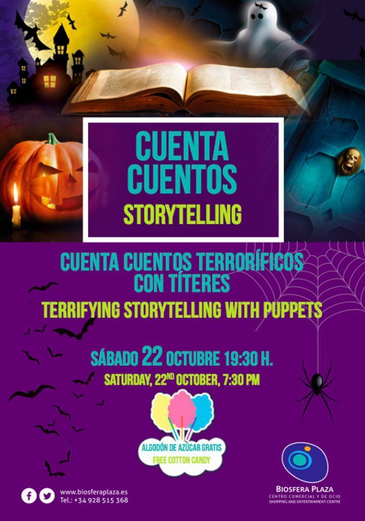 Cuenta Cuentos Halloweeen en C.C. Biosfera (Sábado, 22 de octubre)