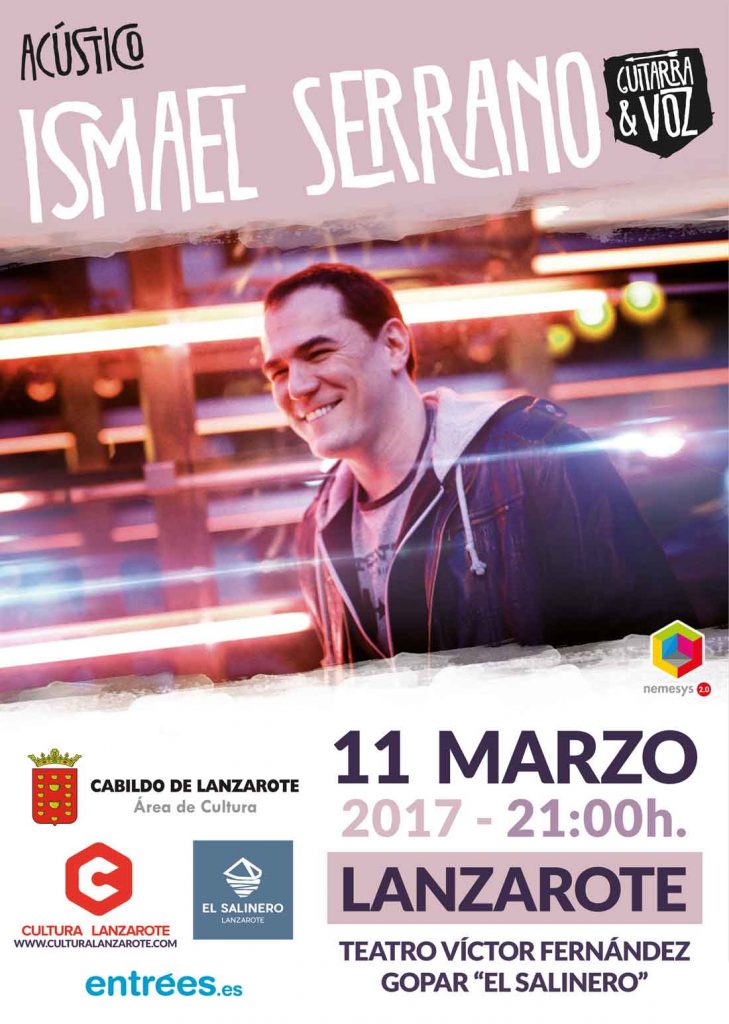 Concierto acústico de Ismael Serrano en Lanzarote (Sábado, 11 de marzo)