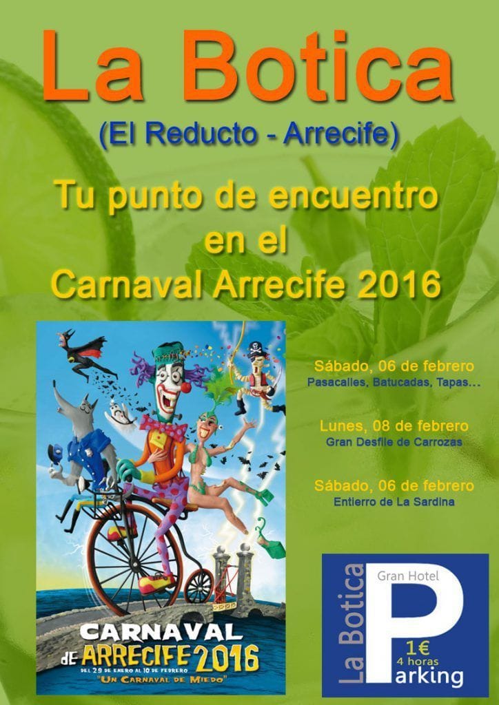La Botica, tu punto de encuentro en el Carnaval de Arrecife 2016