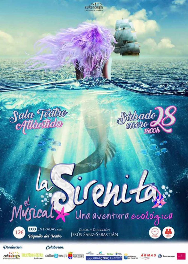 La Sirenita, una aventura ecológica, teatro musical (Sábado, 28 de enero)