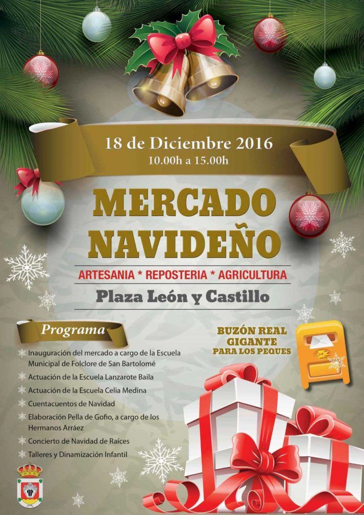 X Mercado Navideño Artesanal, Gastronómico y Agrícola de San Bartolomé (Domingo, 18 de diciembre)