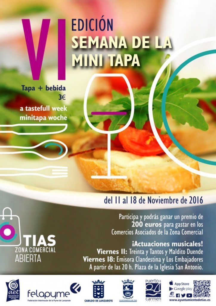 VI Semana de la Mini Tapa en Tías (Del 11 al 18 de noviembre)