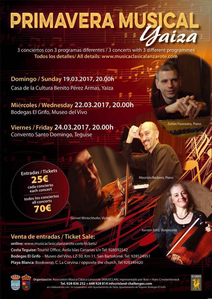 Primavera Musical Yaiza 2017 (Del 19 al 24 de marzo)