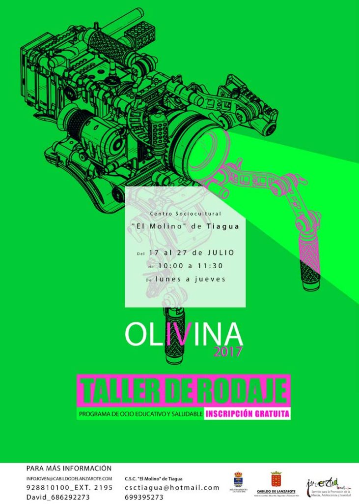 Talleres de rodaje cinematográfico – Programa Olivina (Verano 2017)
