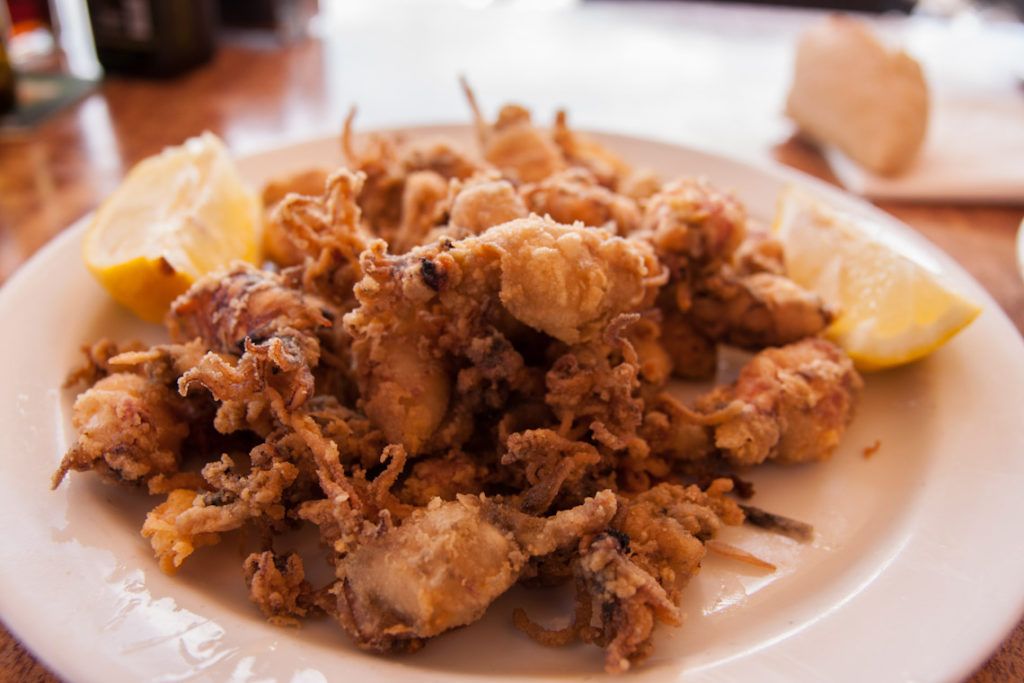 fried baby squids Casa Tere
