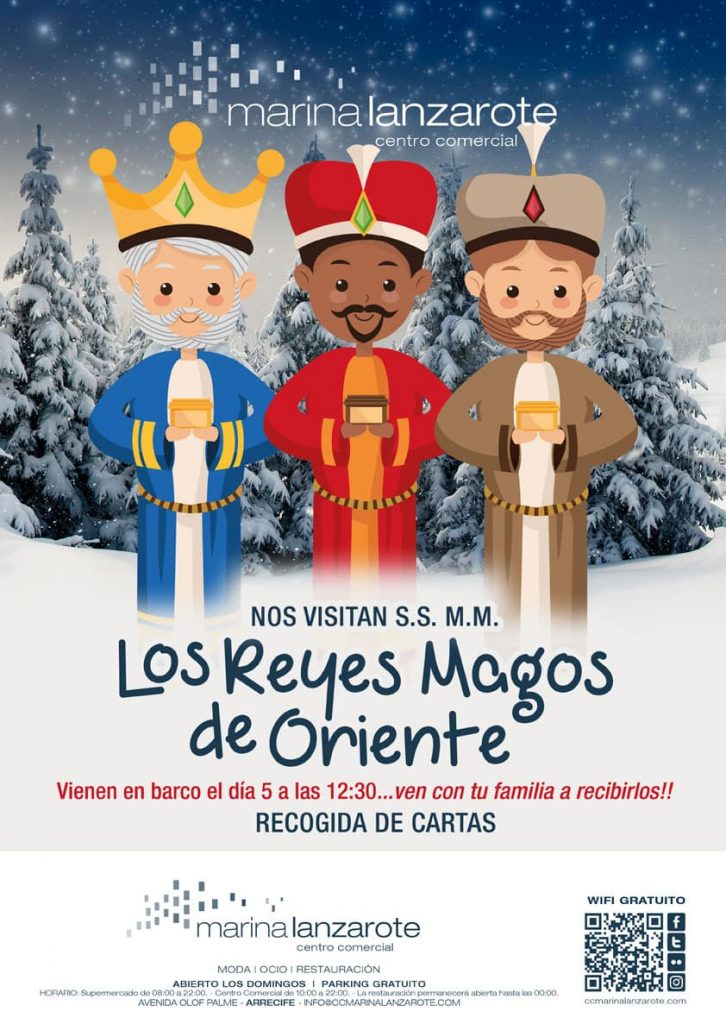 S.S.M.M los Reyes Magos de Oriente llegan a Marina Lanzarote (Jueves, 05 de enero)