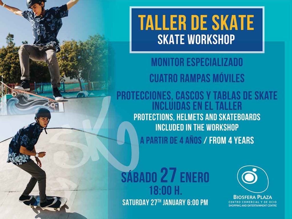 Taller de Skate en C.C. Biosfera (Sábado, 27 de enero)